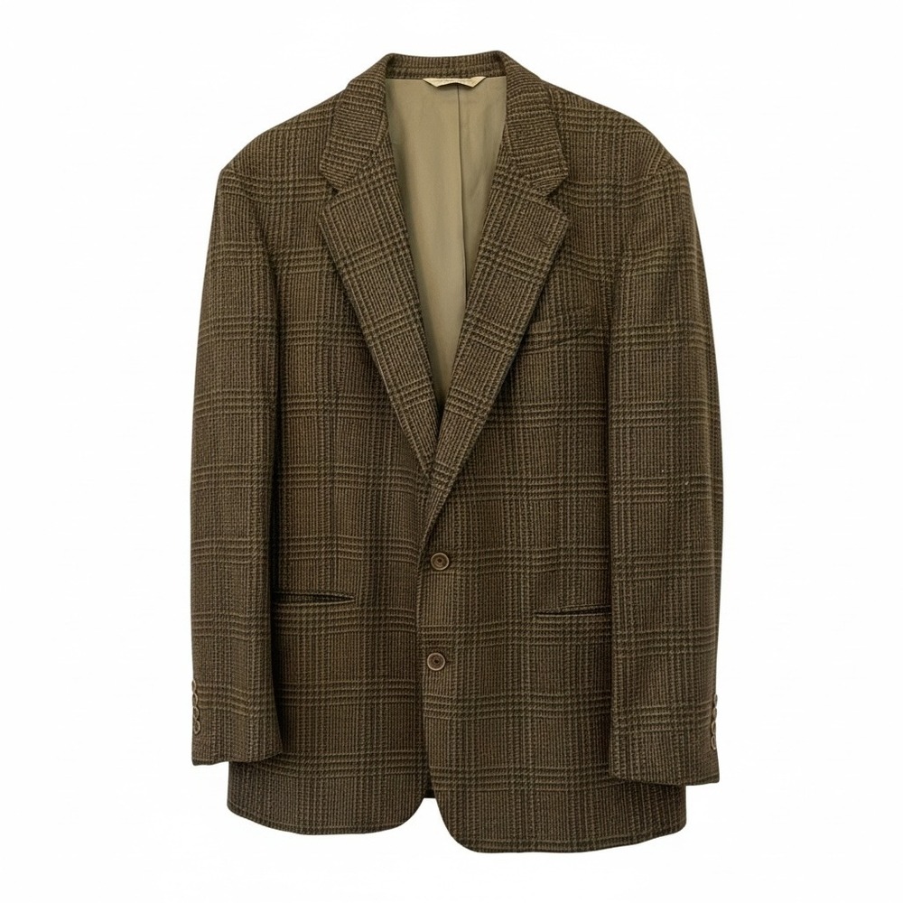 Vintage Evan Picone Wool Blazer Houndstooth Plaid Academia Castner Knott‎ Co